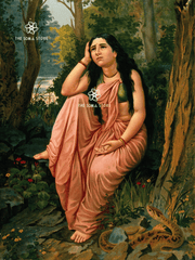 Damayantī in the Forest - A Moment of Abandonment and Longing (18 × 24 in Poster)