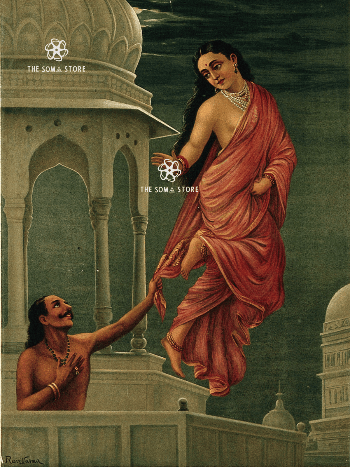 Urvashi Departing - The Love of Purūravas and the Celestial Nymph (18 × 24 in Poster)