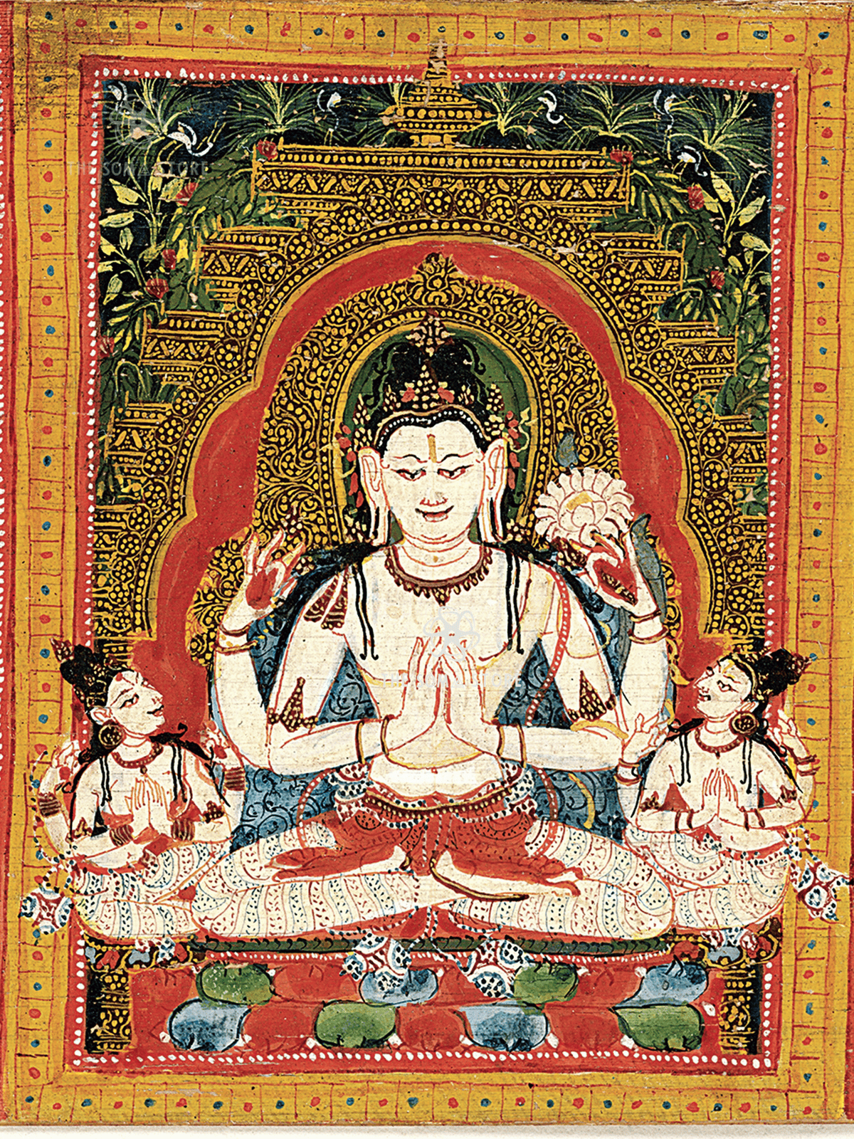 Leaves from an Ashtasahasrika Prajnaparamita Sutra (18 × 24 in Poster)