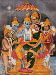 Ram Darbar - Rama Enthroned with Sita and the Royal Court (18 × 24 in Poster)