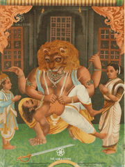 Narasimha Slaying Hiranyakashipu (18 × 24 in Poster)