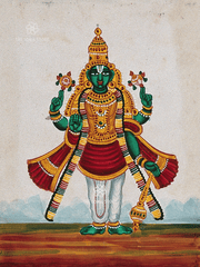 Śrī Viṣṇu - Preserver of the Cosmos & Lord of Sustaining Order (18 × 24 in Poster)
