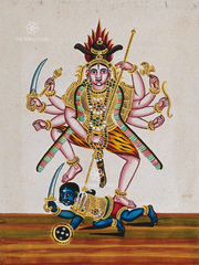 Shiva with Eight Arms Trampling a Demon (18 × 24 in Poster)