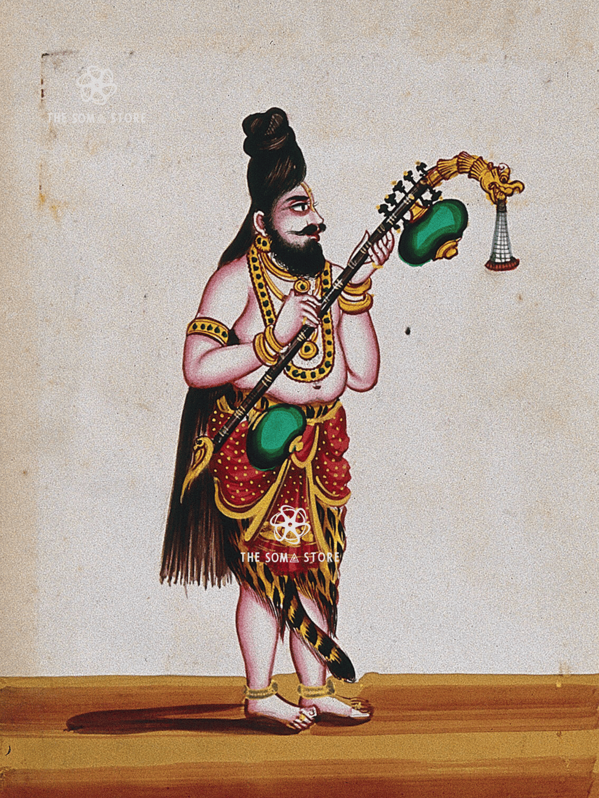 A Guru Holding a Veena (18 × 24 in Poster)