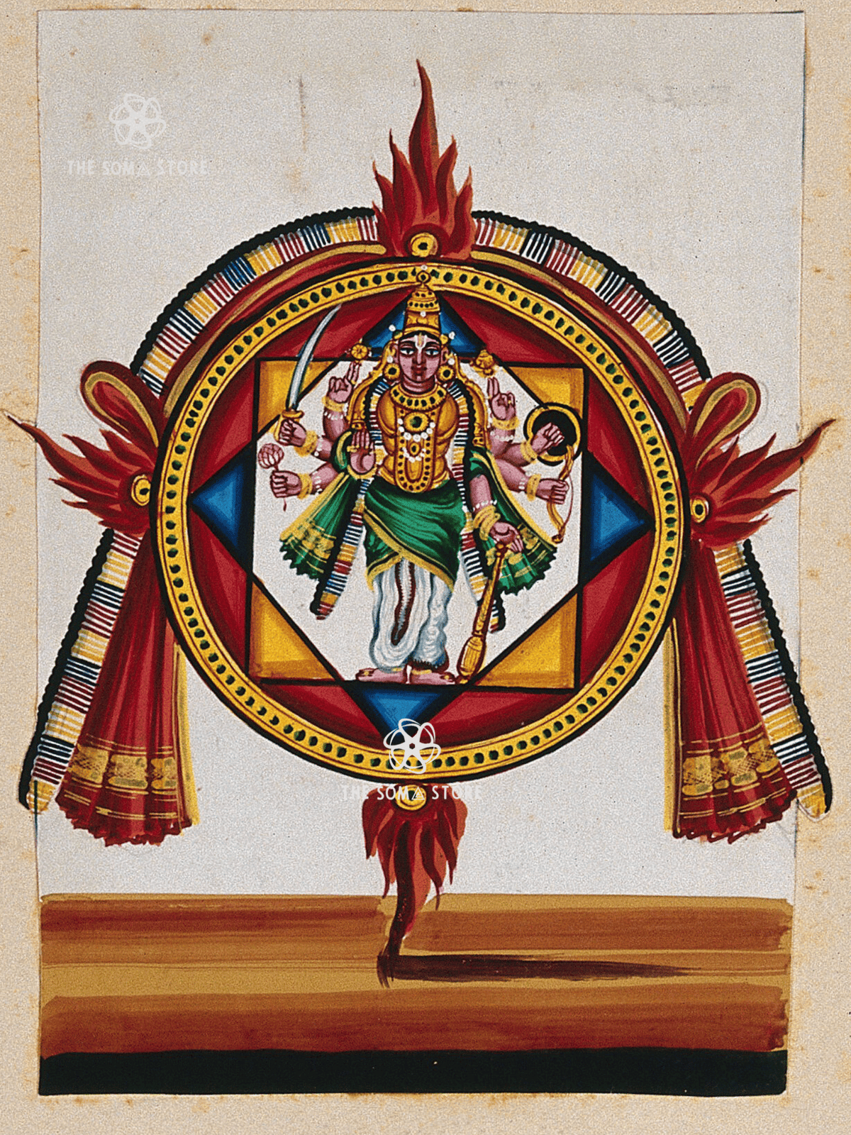 Vishnu Within the Sacred Chakra (18 × 24 in Poster)