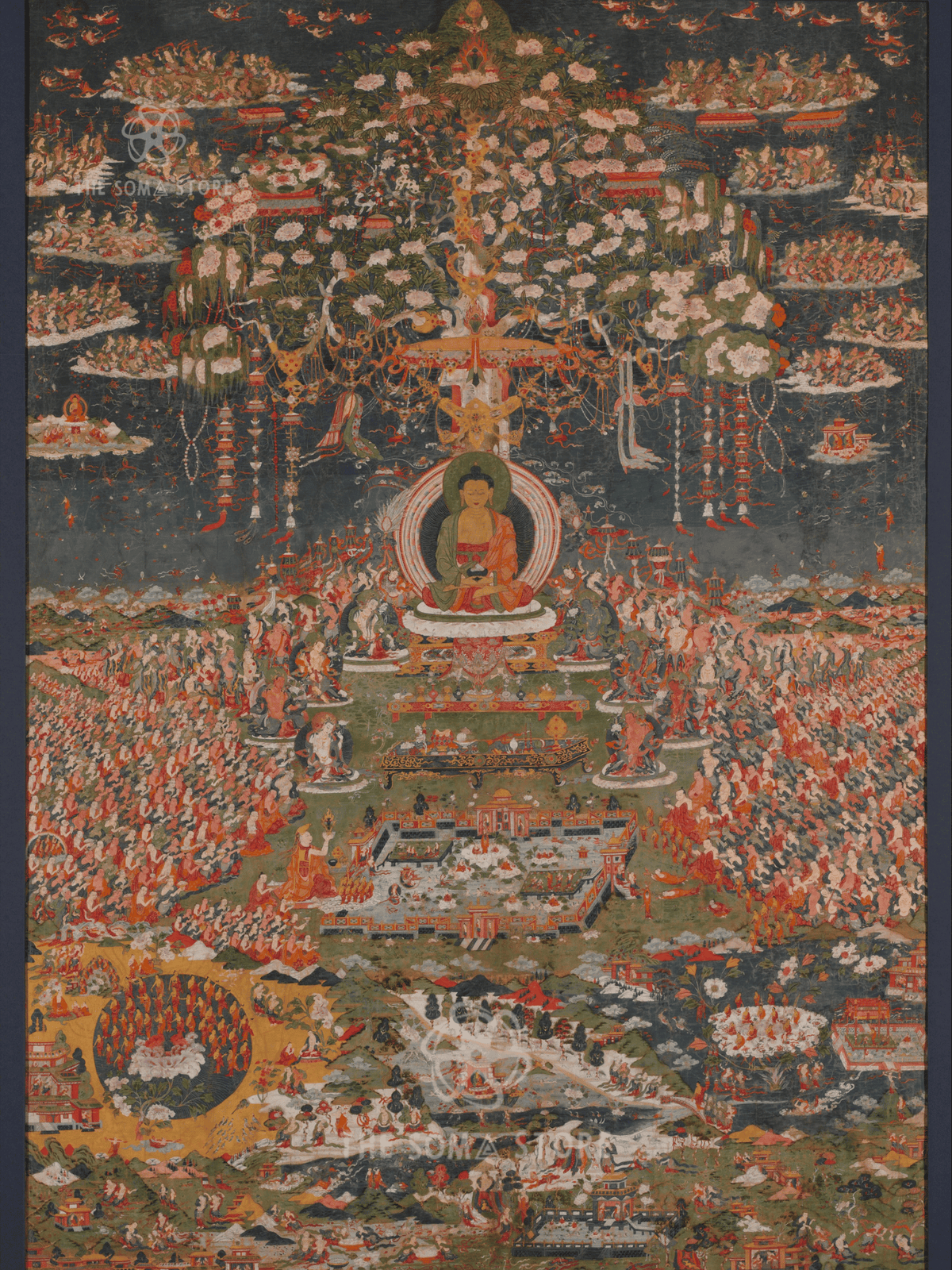 Amitabha, the Buddha of the Western Pure Land (Sukhavati) 18X24"inch Poster