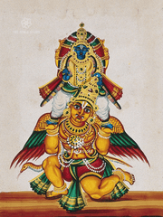Vishnu Upon Garuda - The Divine Rider & His Eternal Mount (18 × 24 in Poster)