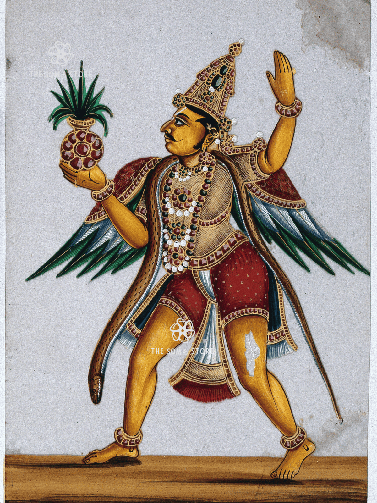 Garuda - Bearer of Amrita & Divine Messenger of Vishnu (18 × 24 in Poster)
