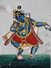 Krishna - Divine Dancer on the Lotus (18 × 24 in Poster)