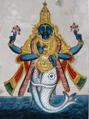 Vishnu - Matsya Avatar, The Preserver of Sacred Knowledge (18 × 24 in Poster)
