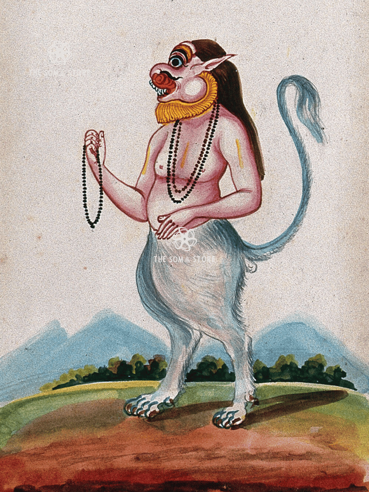 Narasimha - The Man-Lion Guardian of Dharma (18 × 24 in Poster)