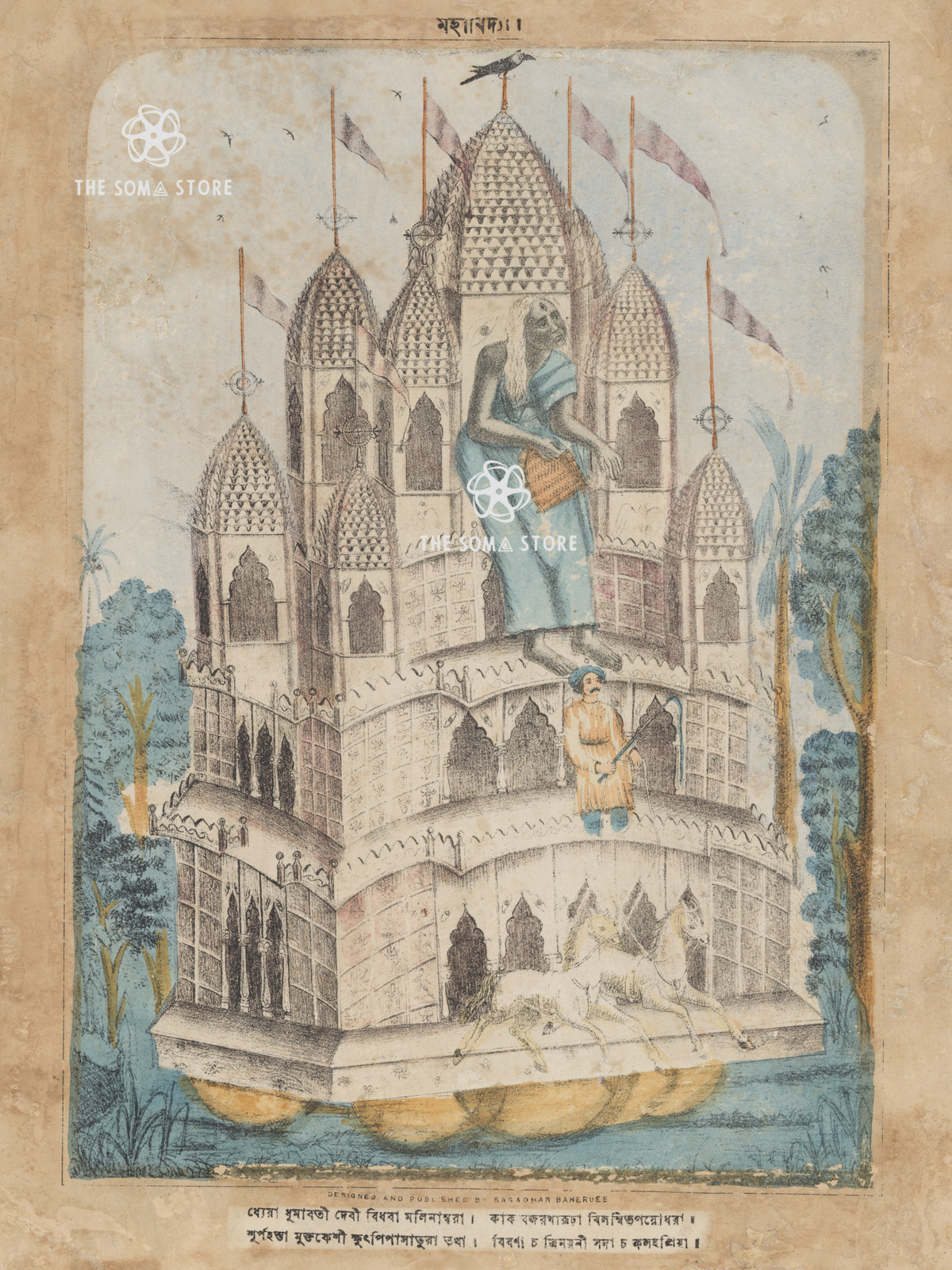 Goddess Dhumavati - The Smoky One, Empress of the Void (18 × 24 in Poster)