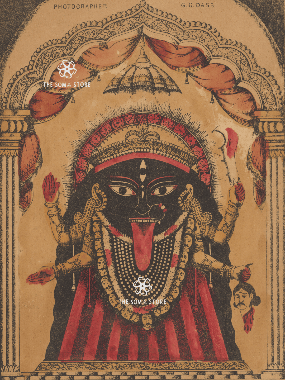 Shri Shri Kali - The Wrathful Protector (18 × 24 in Poster)