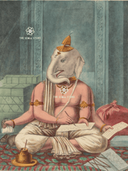 Shri Shri Ganesh - Transcriber of the Mahabharata (18 × 24 in Poster)