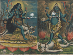 Kali & Tara - Wrathful Protectors (Mahavidya Diptych) (18 × 24 in Poster)