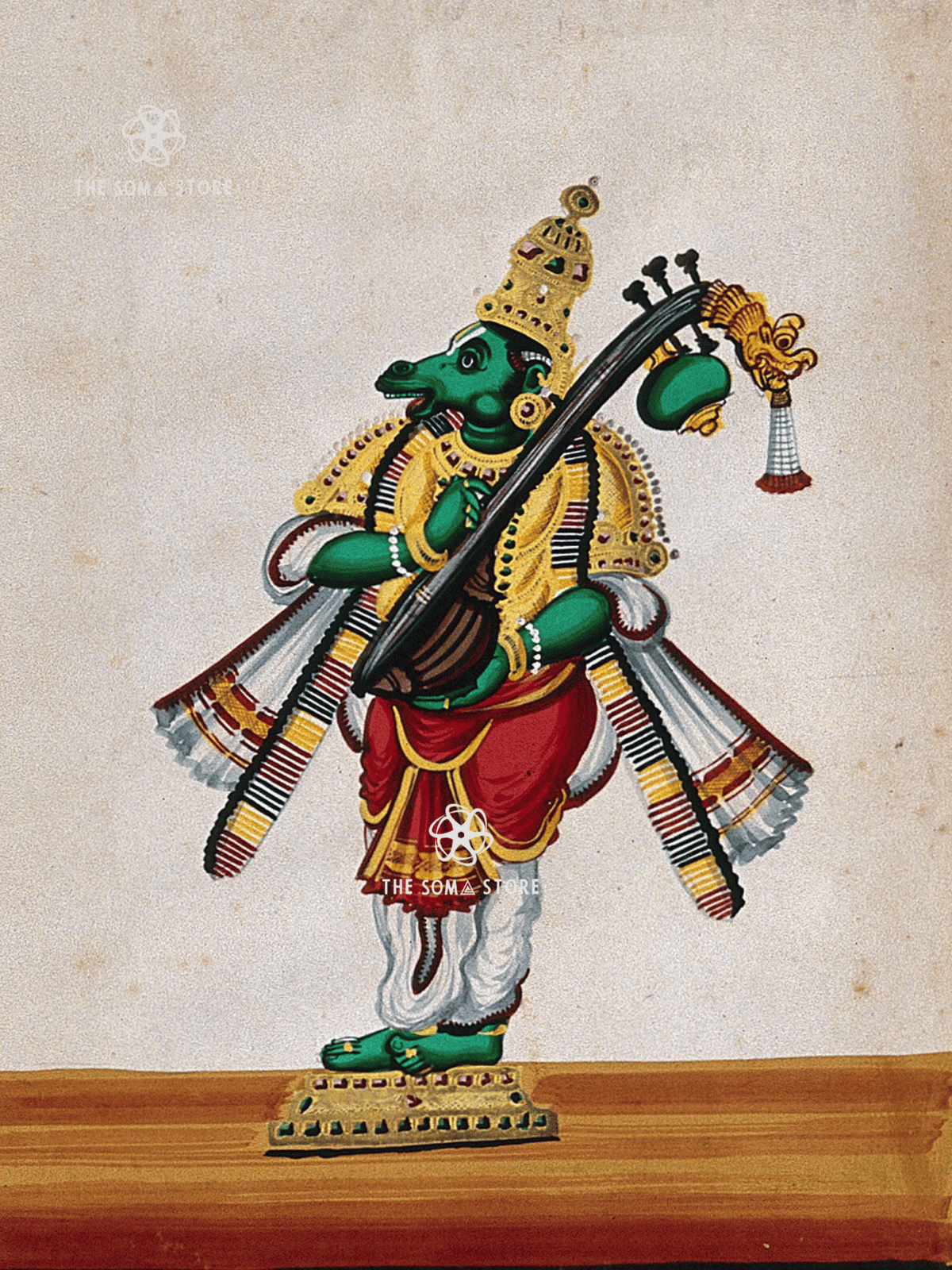 Tumburu - The Celestial Horse-Headed Musician (18 × 24 in Poster)