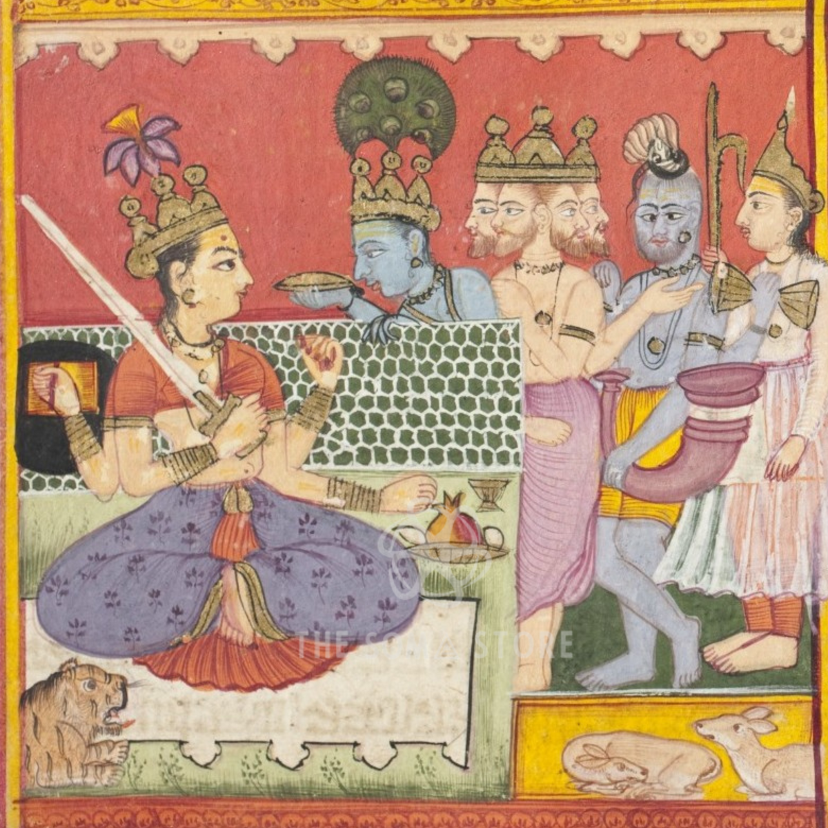 The Arming of the Goddess – The Gods Seek Refuge (14×14 Poster)