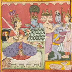 The Arming of the Goddess – The Gods Seek Refuge (14×14 Poster)