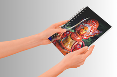 Blazing Spirit – Red Theyyam Ritual Performer (A5 Notepad)