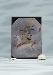 Durga on Her Divine Mount – Power, Grace &amp; Protection (A3 Poster)