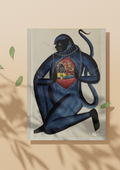 Hanuman Reveals His Heart – Kalighat Painting Reprint (A3 Poster)