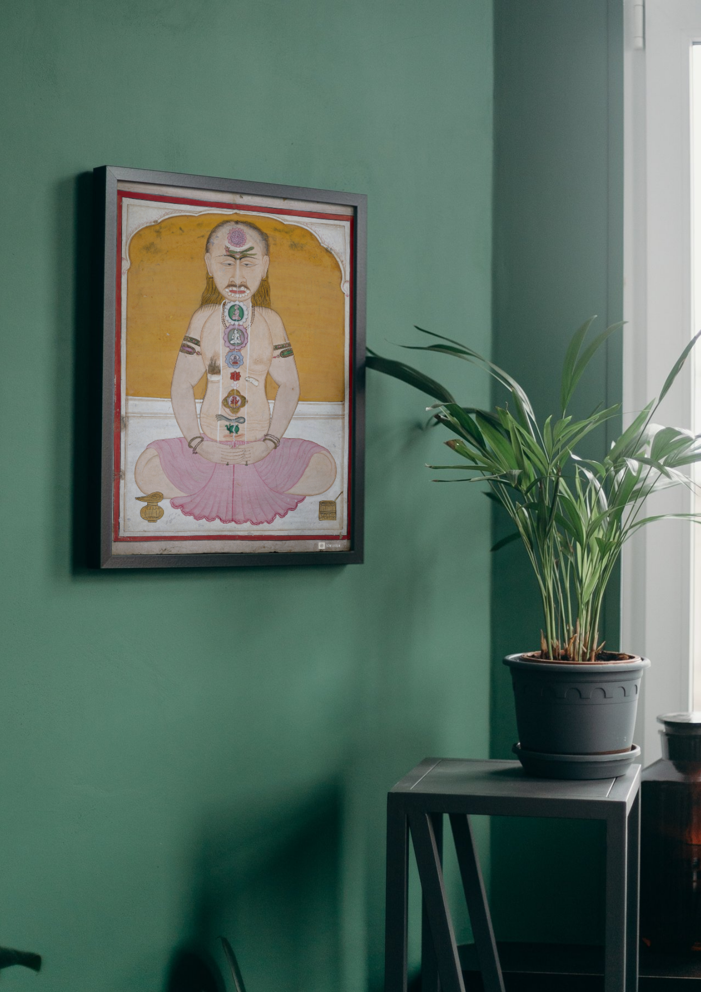 Yogin in Meditation – Kundalini & Chakra System (A3 Poster)
