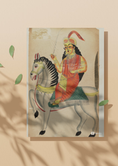 Rani of Jhansi on Horseback – Kalighat Painting Reprint (A3 Poster)