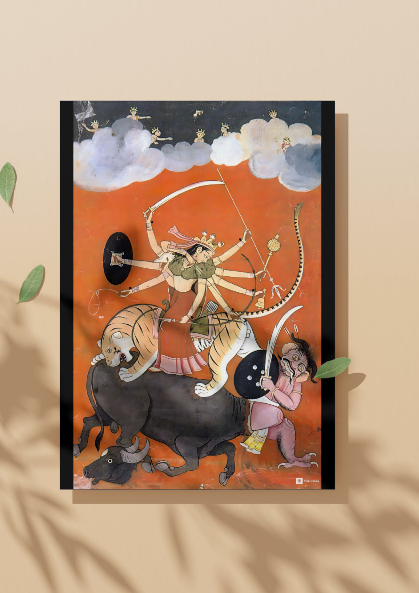 Durga Slaying Mahishasura – Triumph of Divine Power (A3 Poster)