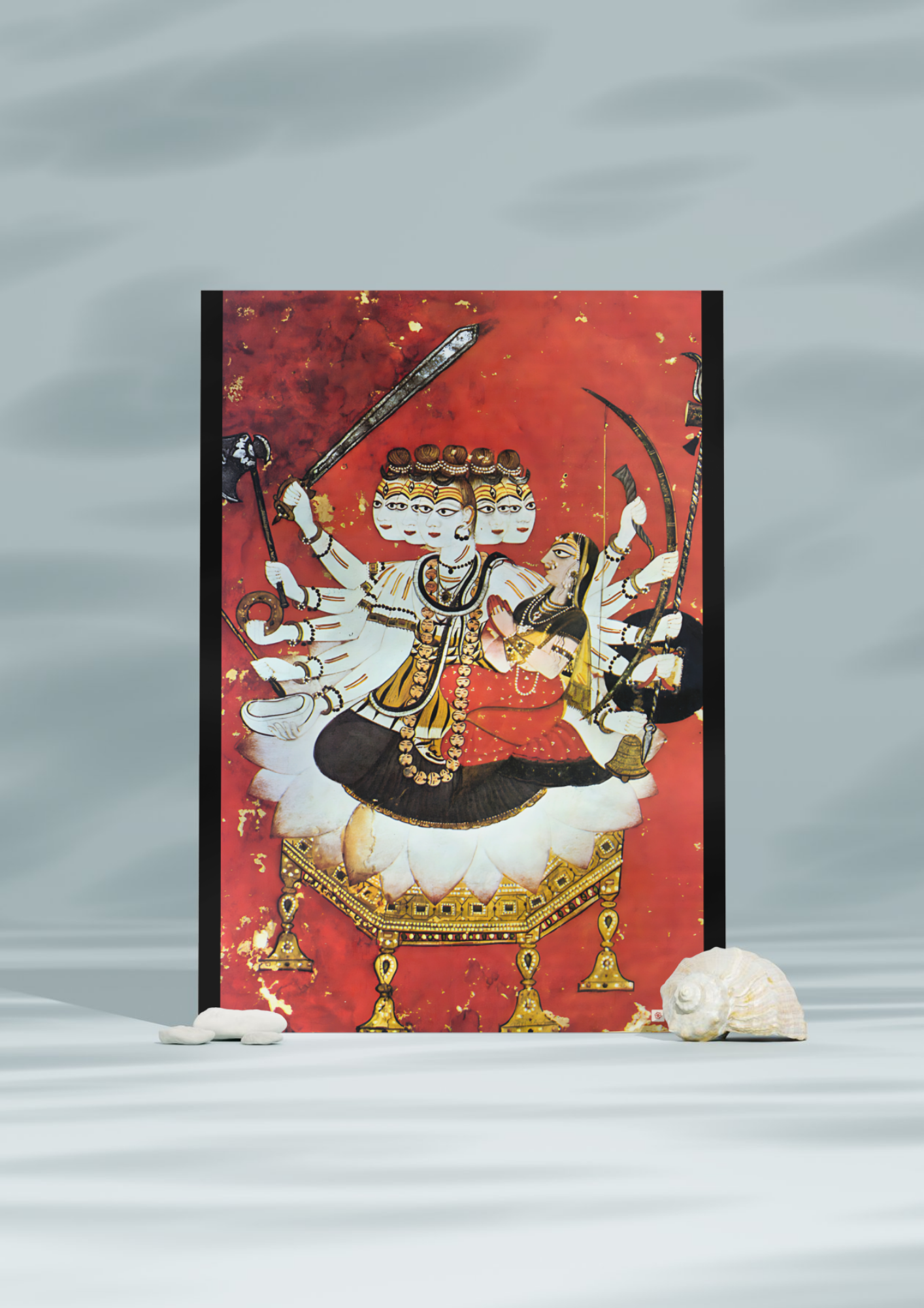 Panchamukha Shiva with Parvati – The Five-Faced Supreme (A3 Poster)