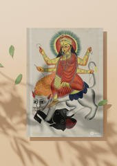 Durga Simhavahini Crushing the Demon – Kalighat Reprint Poster (A3)