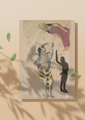 Shiva Holding the Burnt Body of Sati – Kalighat Painting Reprint (A3 Poster)