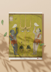 Sufi Saints & Shaiva Trident Symbolism – Esoteric Devotional Art (A3 Poster)