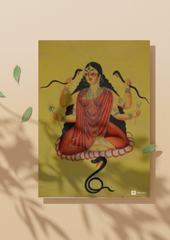 Manasa Devi – Kalighat Painting Reprint (A3 Poster)