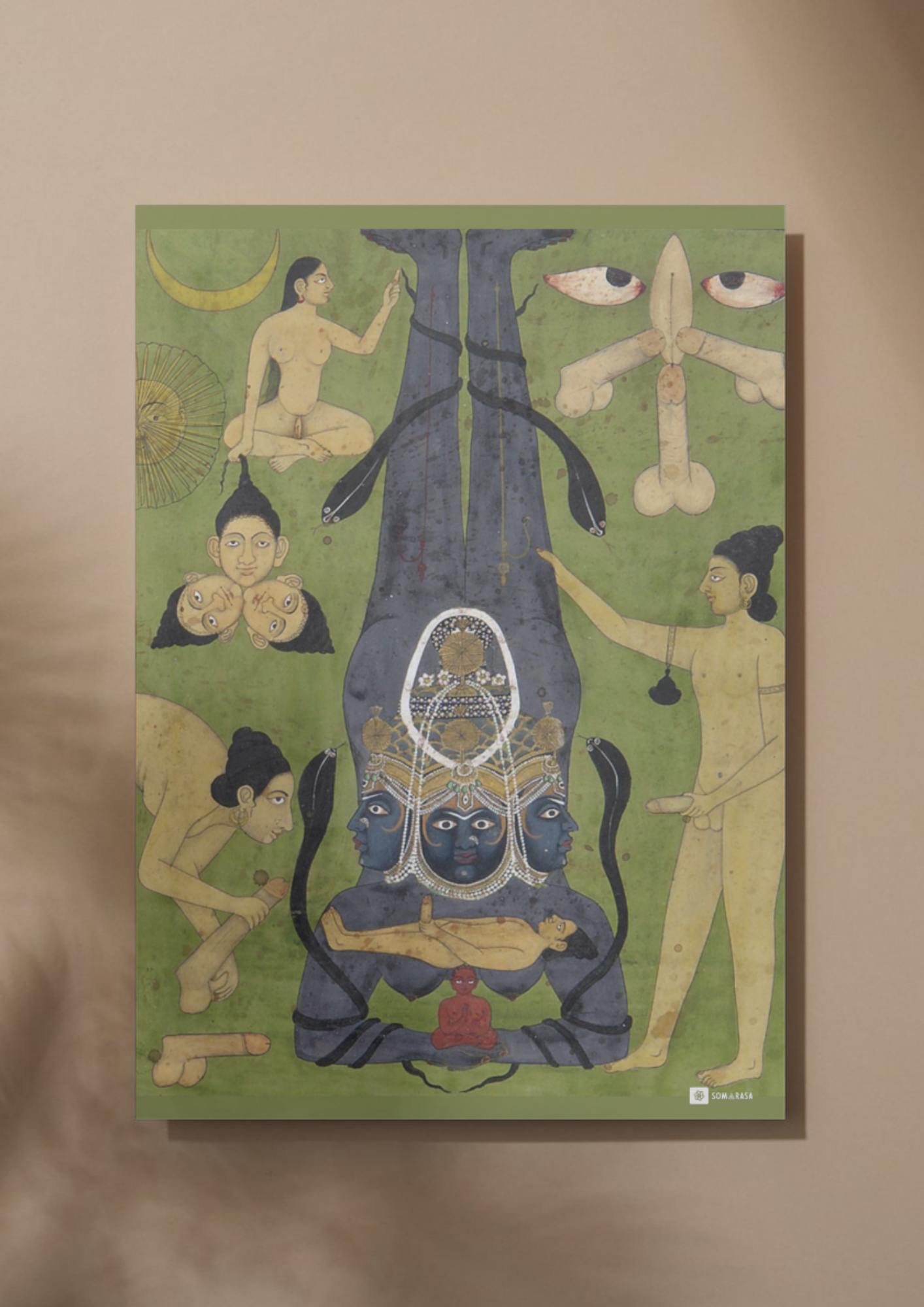 Tantric Shiva – The Cosmic Masculine Unbound (A3 Poster)