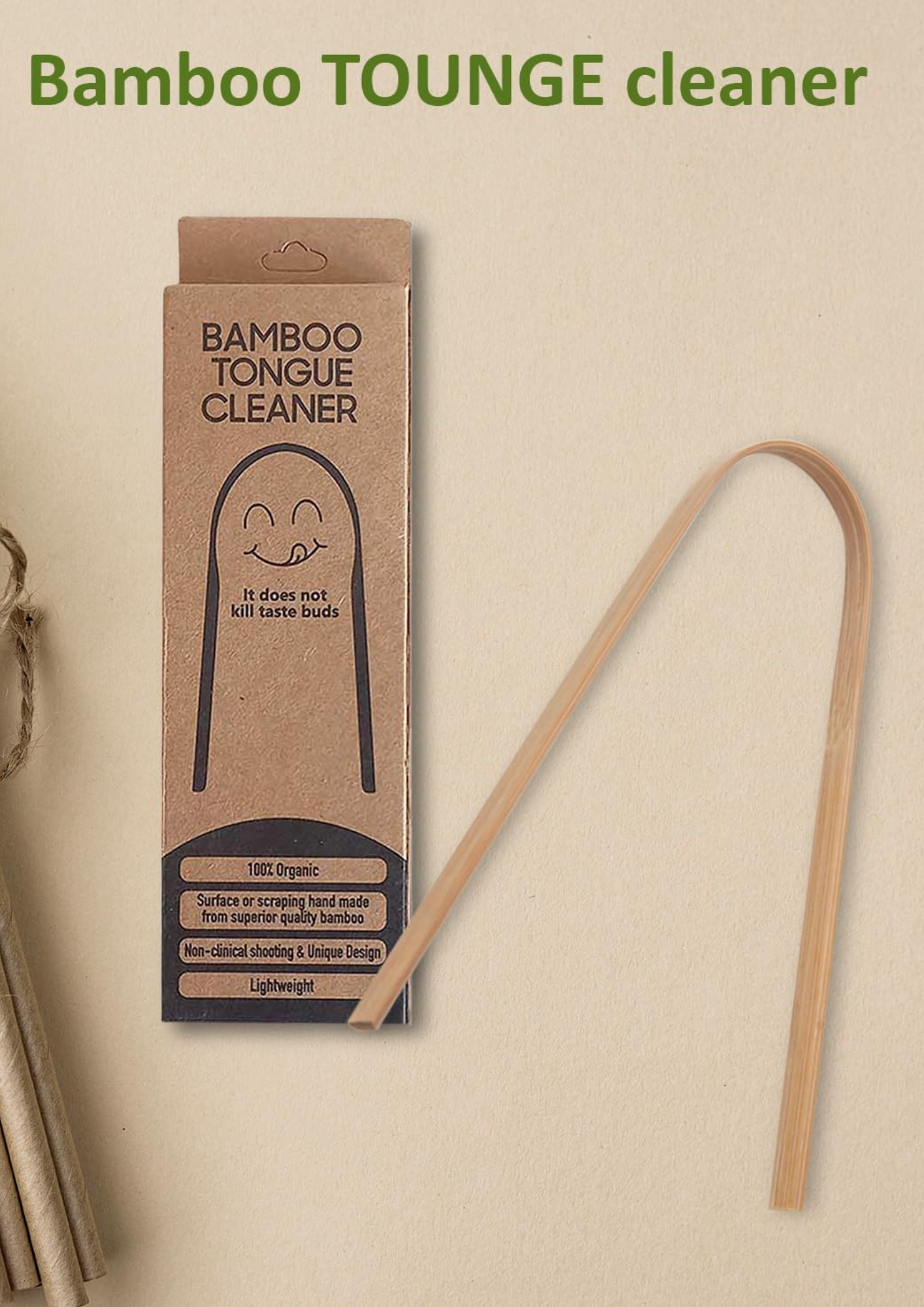 Bamboo Tongue Cleaner Set of 2