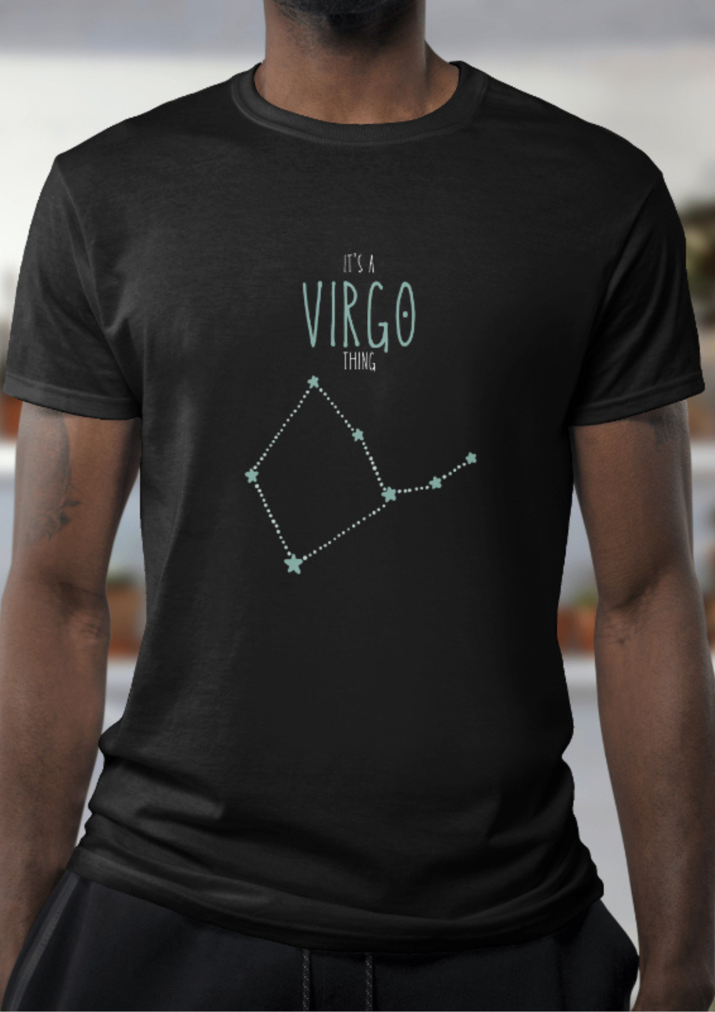 Virgo – The Sacred Perfectionist (Black Zodiac Series – Unisex/Oversized T-Shirt)