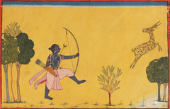Rama Pursues the Golden Deer - Shangri Ramayana (16x24 Poster)