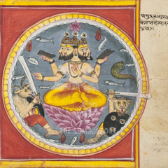 Brahma's Peril – The Attack of Madhu and Kaitabha (14×14 Poster)