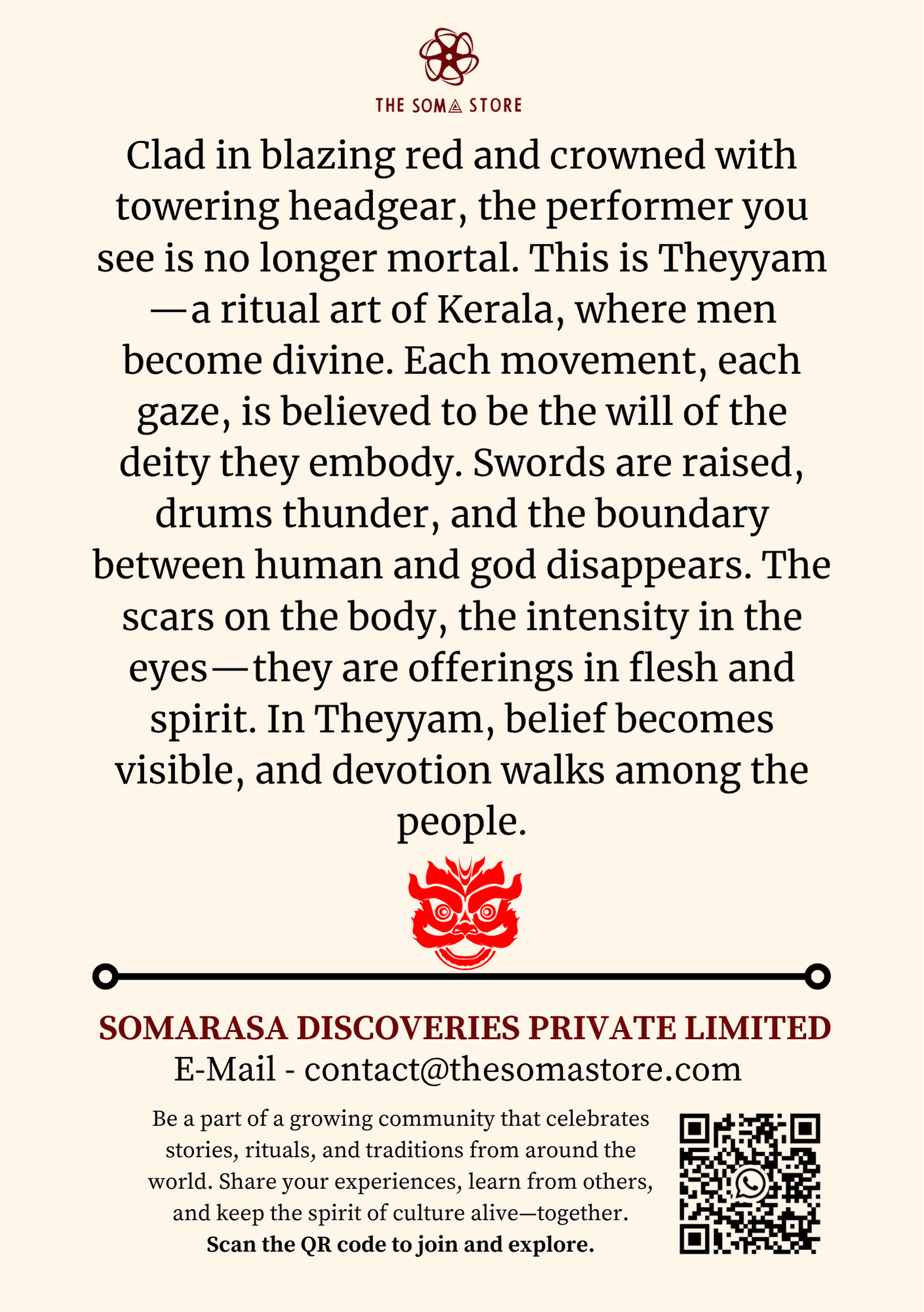 Blazing Spirit – Red Theyyam Ritual Performer (A5 Notepad)