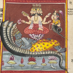 Vishnu's Cosmic Dream – The Creation of Brahma (14×14 Poster)