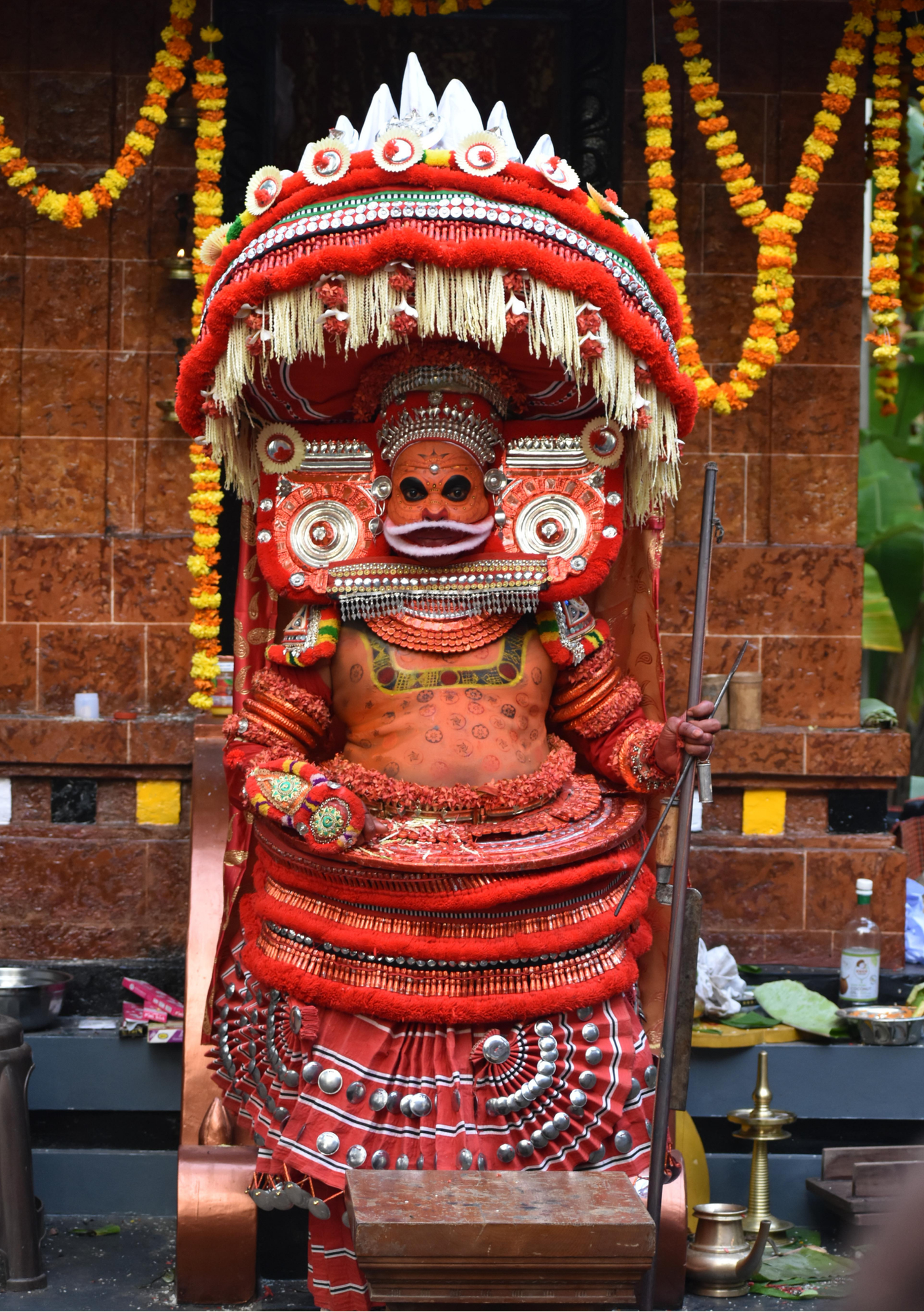 Forest Oracle – Black Theyyam Ritual Guardian (A5 Notepad)