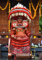 Forest Oracle – Black Theyyam Ritual Guardian (A5 Notepad)