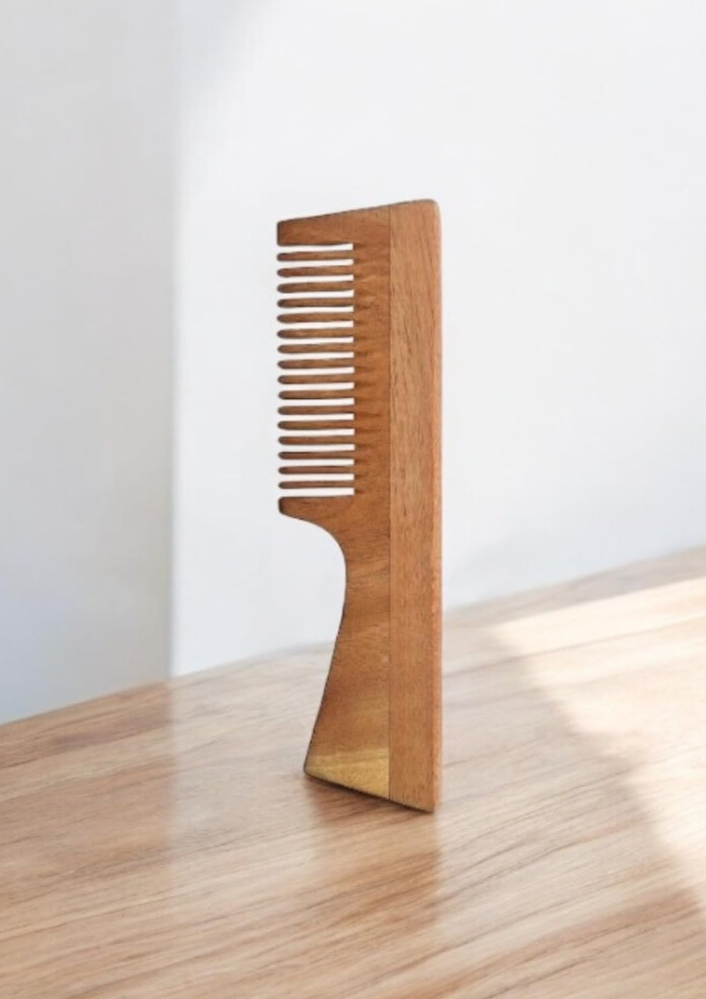 Neem Wood Comb with Handle