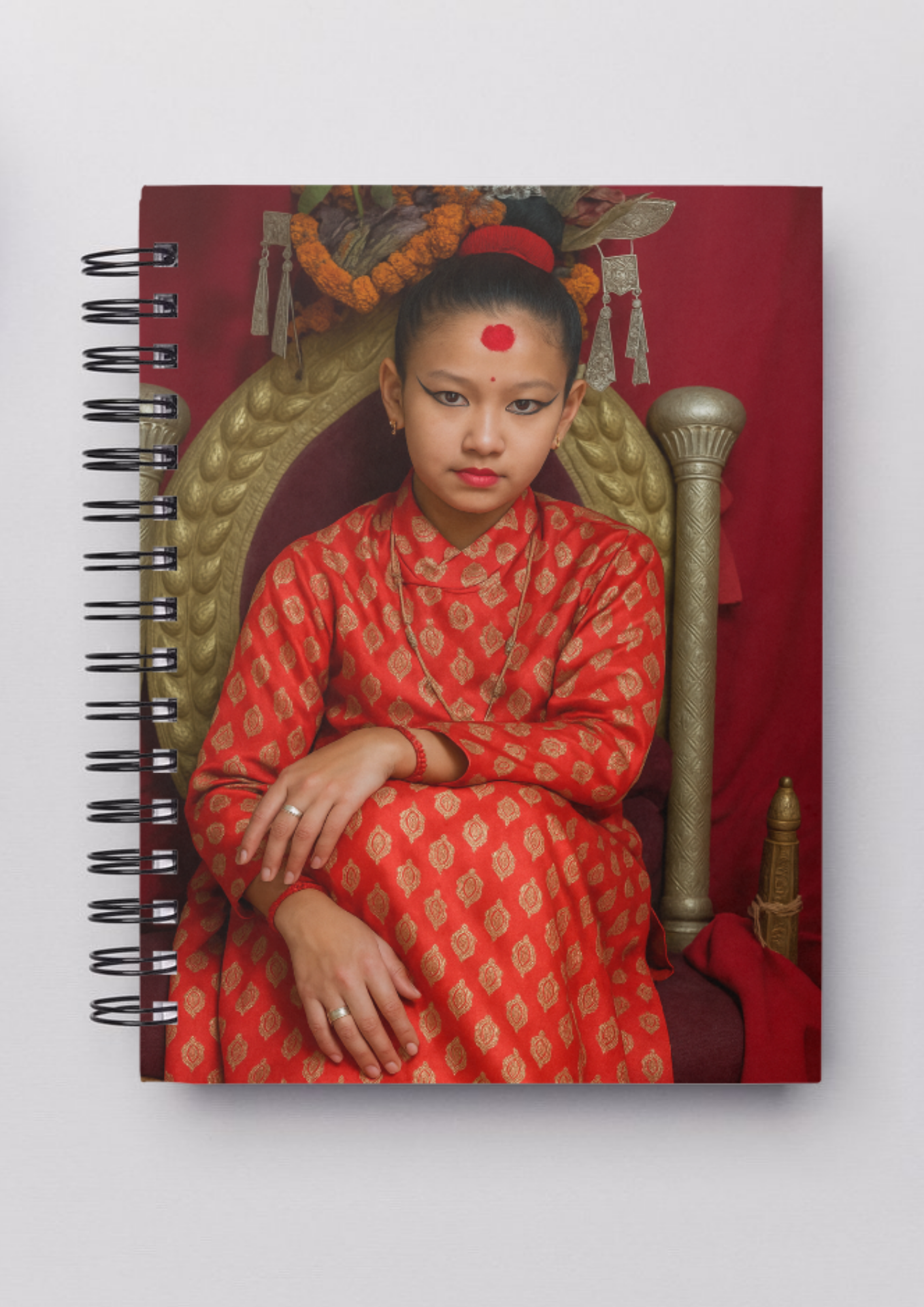 Living Goddess Kumari – Throne of Stillness & Spirit (A5 Notepad)