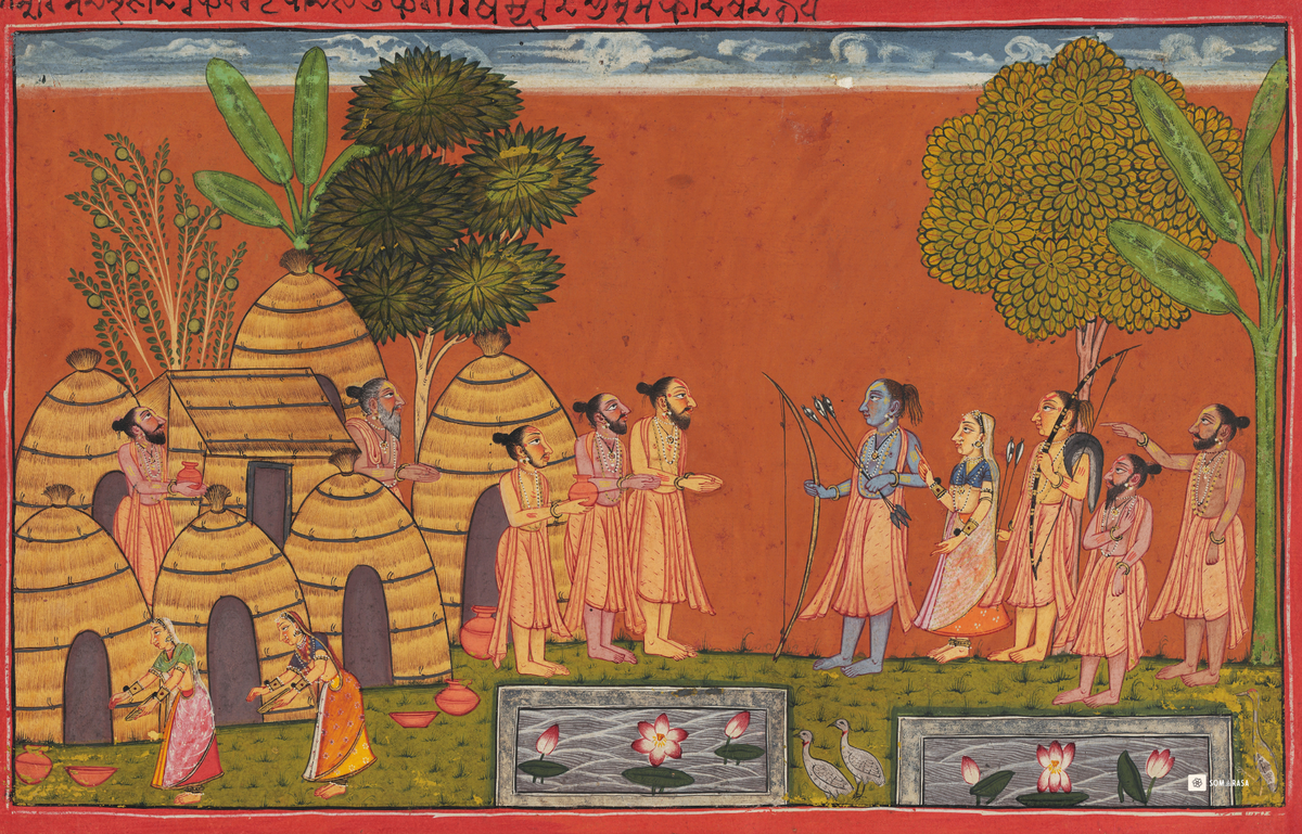 Rama's Arrival at Sarabhanga's Hermitage - Shangri Ramayana (16x24 Poster)