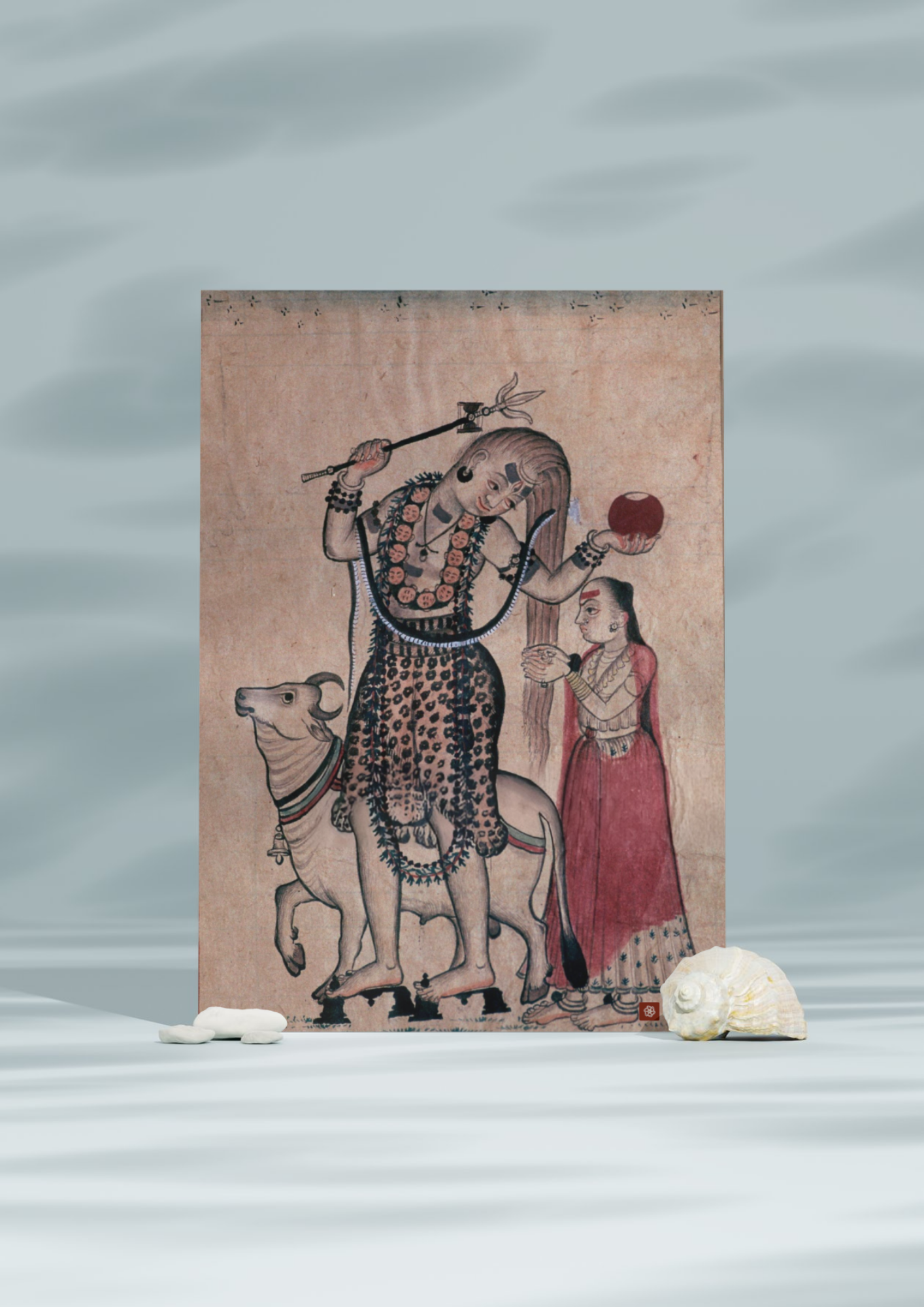 Shiva with Nandi & Parvati – The Eternal Ascent (A3 Poster)