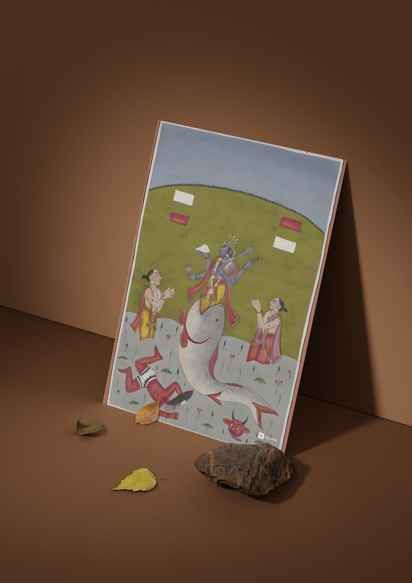 Vishnu Rising from the Matsya Avatar (A3 Poster)