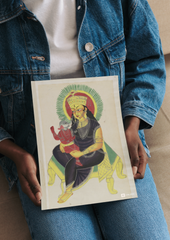 Parvati and Ganesha – Kalighat Painting Reprint (A3 Poster)