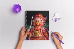 Blazing Spirit – Red Theyyam Ritual Performer (A5 Notepad)