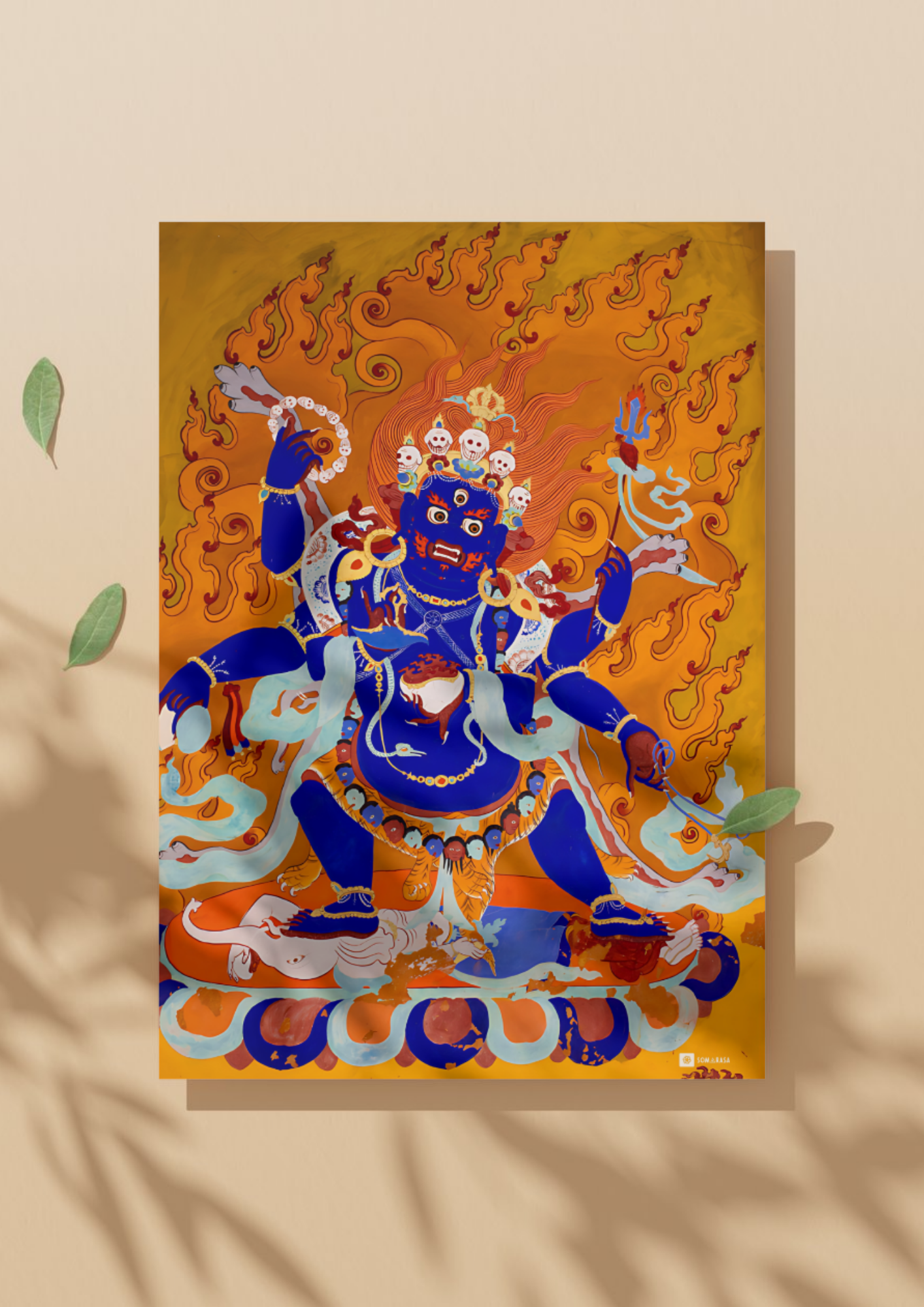 The Six-Armed Protector – Wrathful Guardian of the Dharma (A3 Poster)